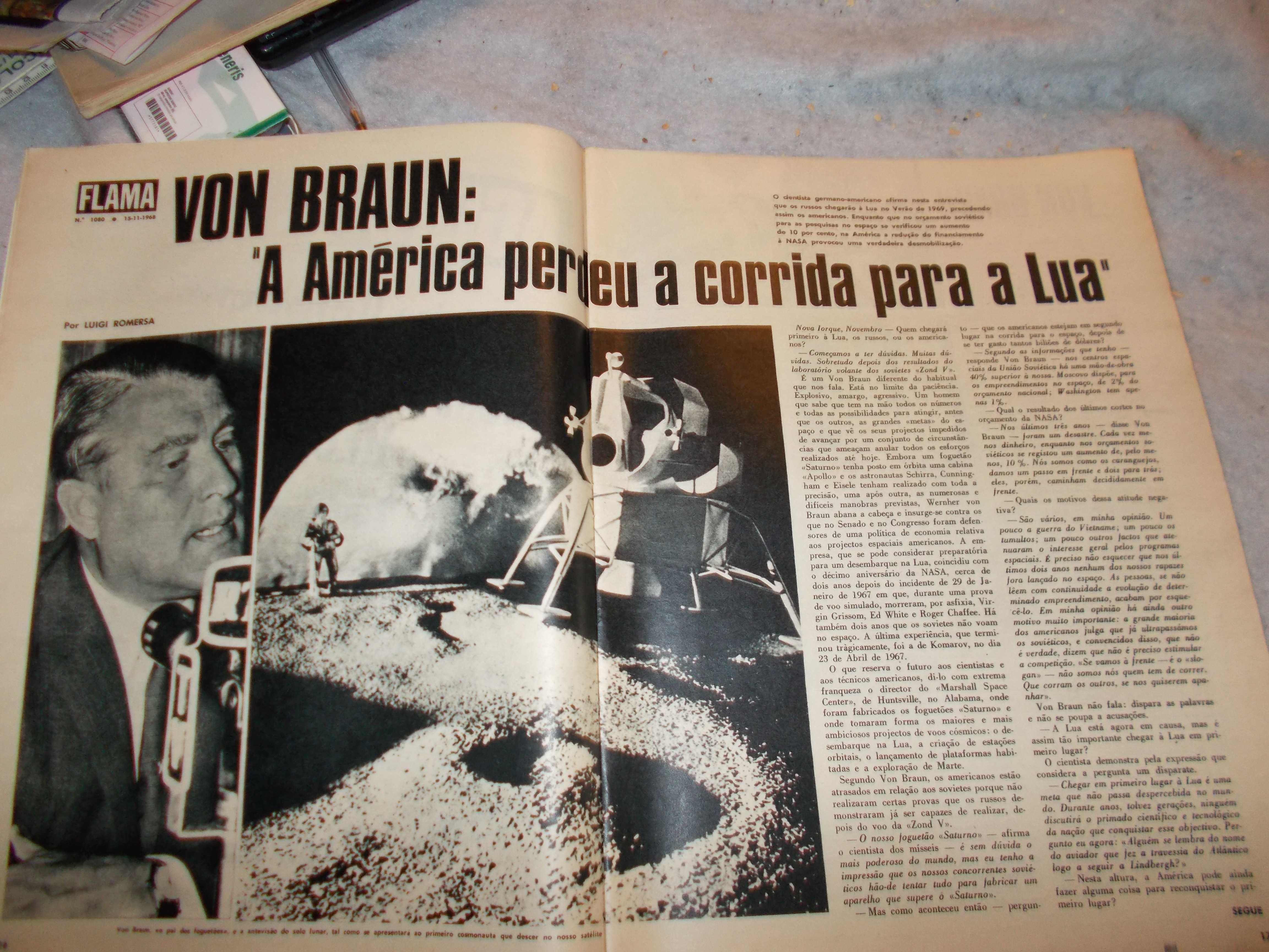 Revista Flama .15 Novembro 1970 .Von Braun.