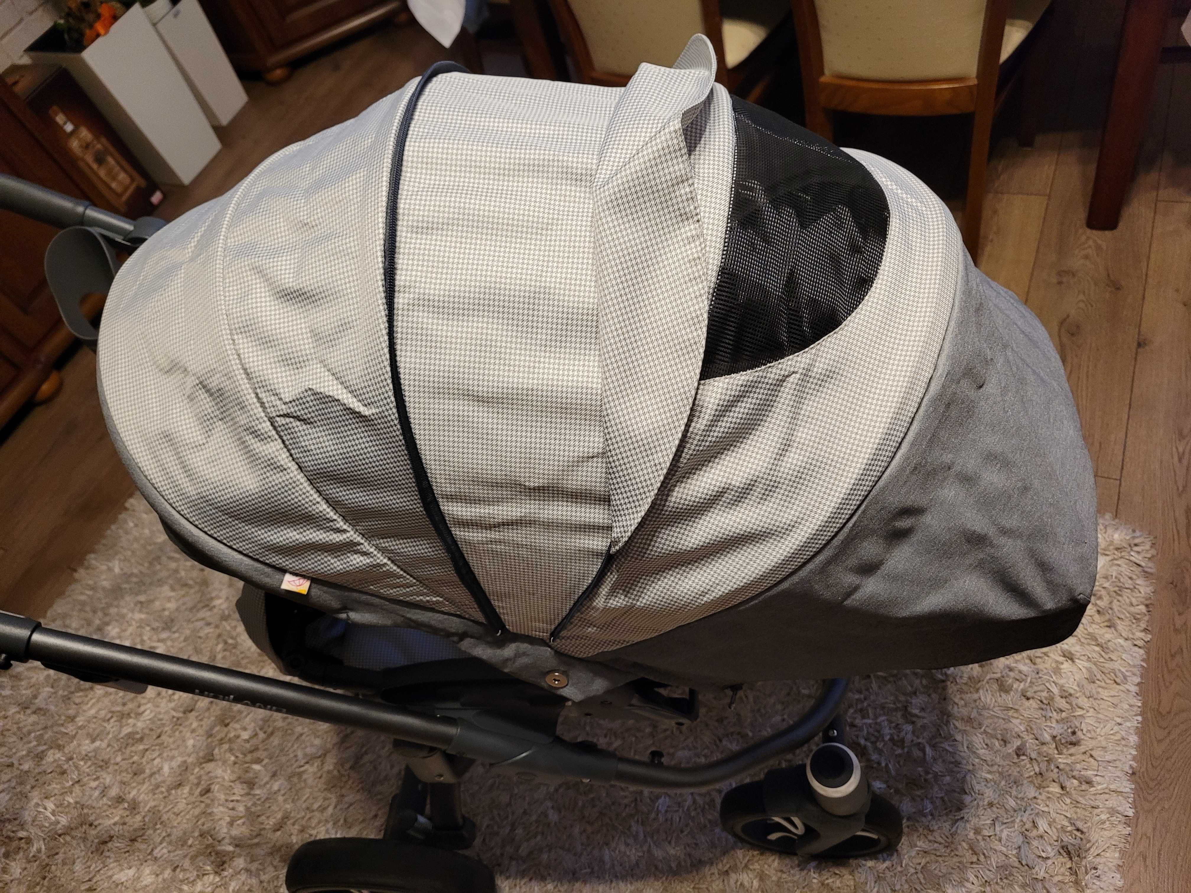 Wózek Bebetto Holland 2w1 gondola,spacerówka, 3w1 Cybex Aton 5 fotelik