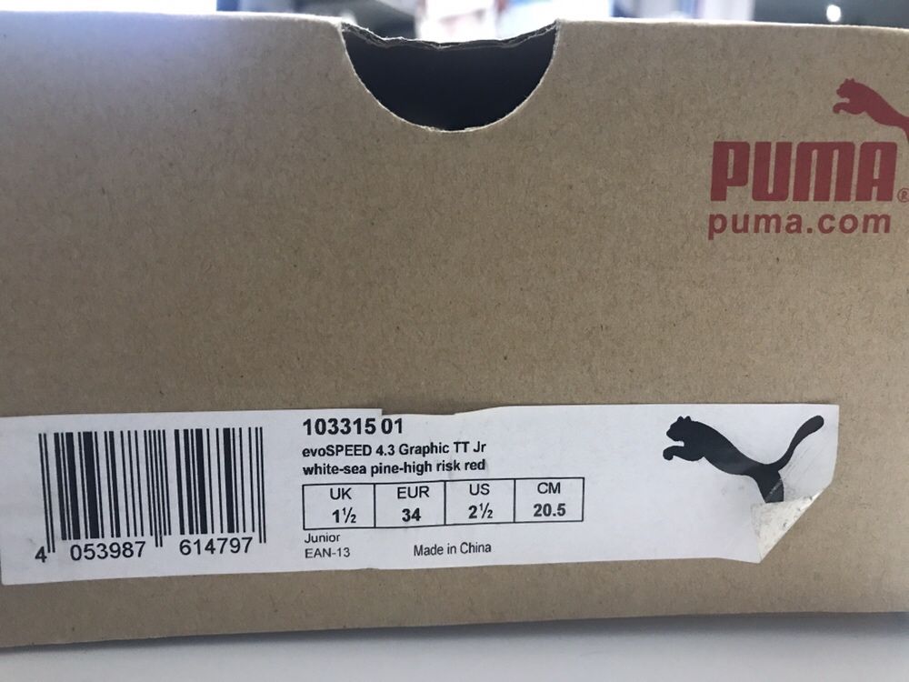 Puma piłka nożna turfy buty na orlik roz.32-34