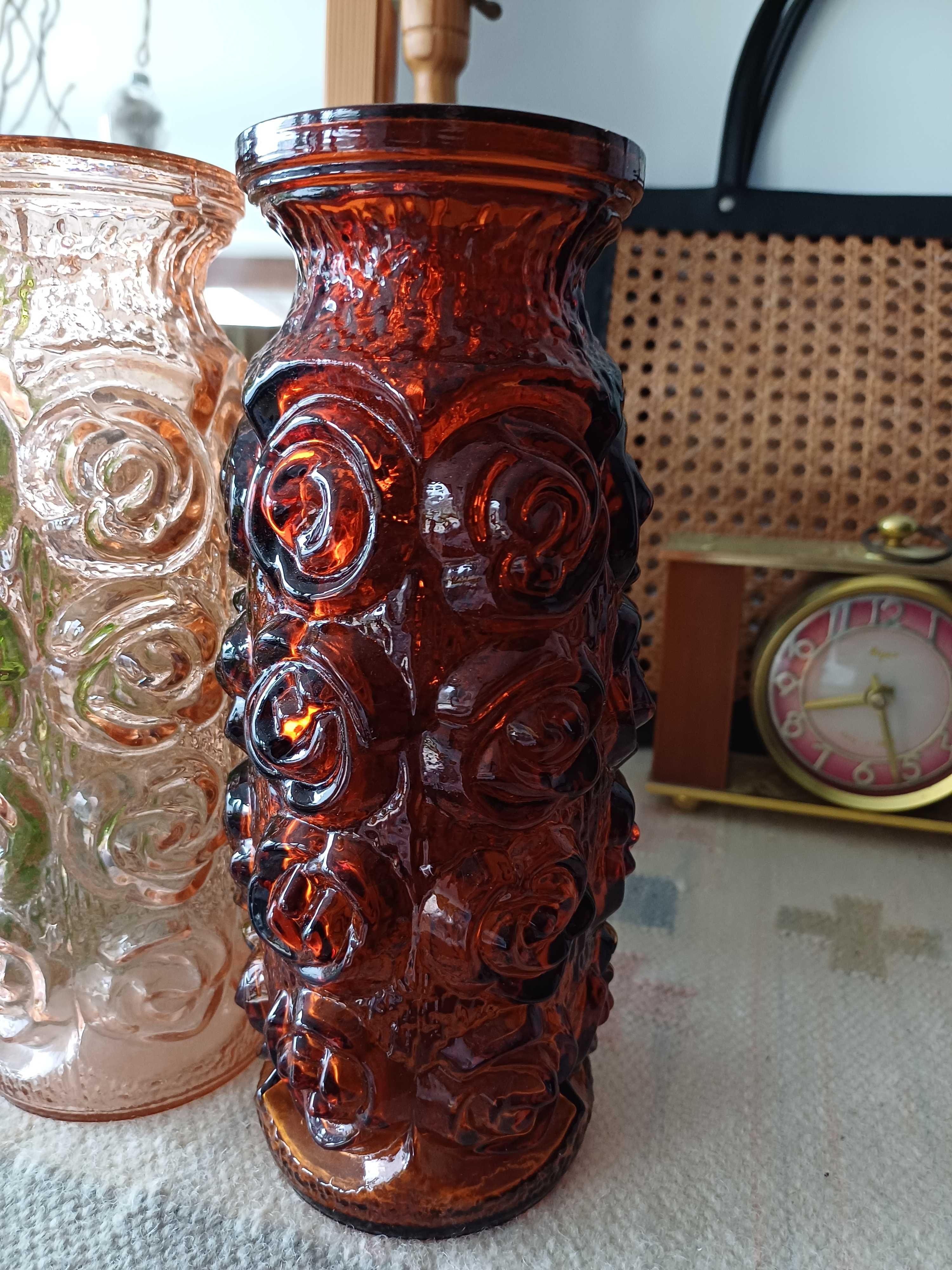 Wazony w róże Huta Laura 6 szt. Unikat