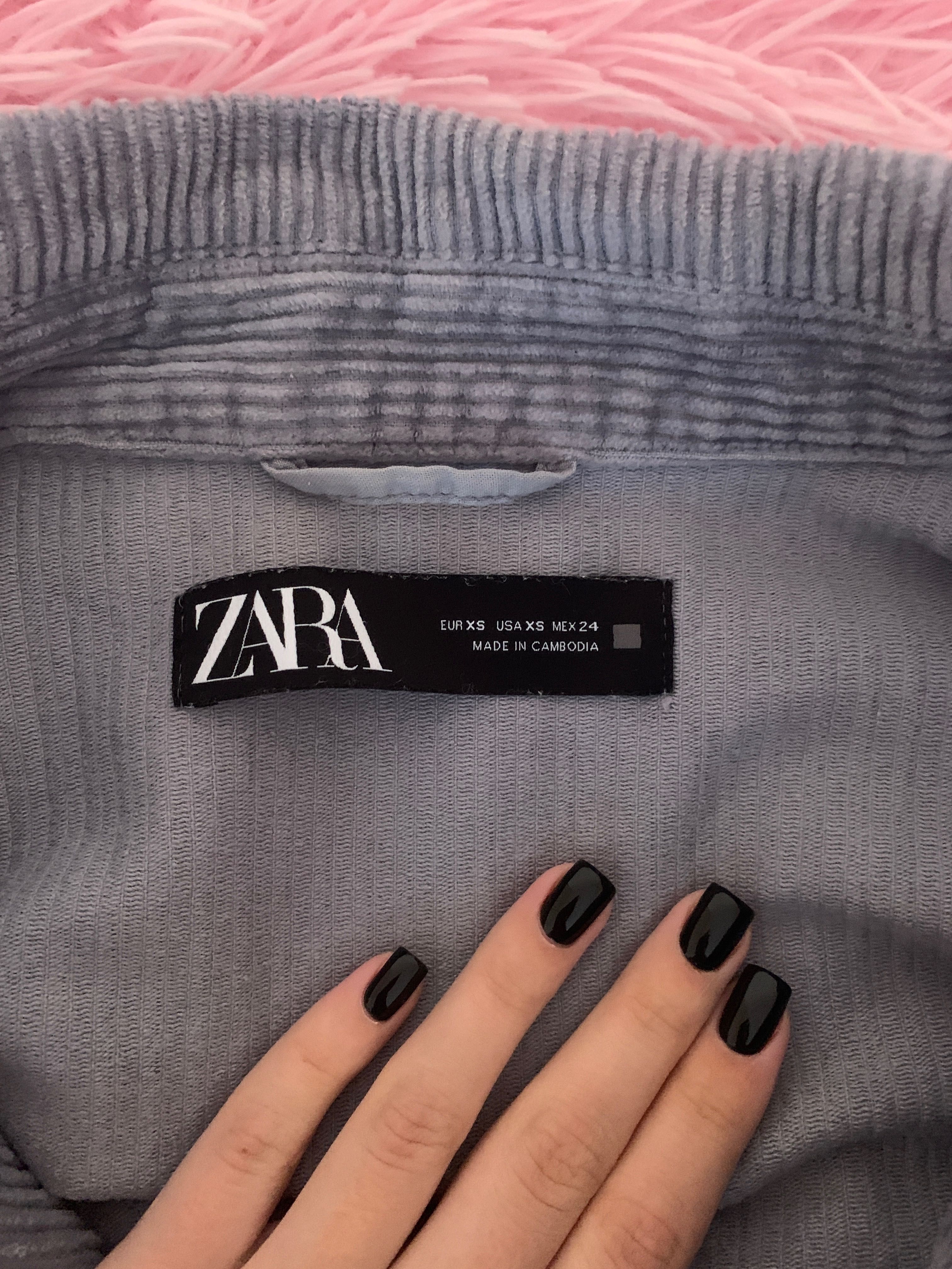 Вельветова тепла оверсайз сорочка ZARA