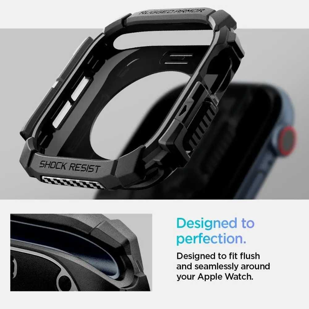 Чехол Spigen Rugged Armor для Apple Watch 10 42mm Black