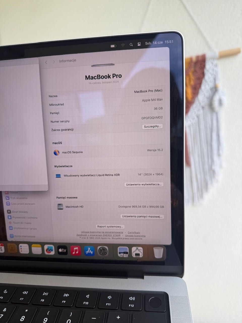 MacBook Pro 14” M4 Max / 36 GB RAM / 1 TB SSD