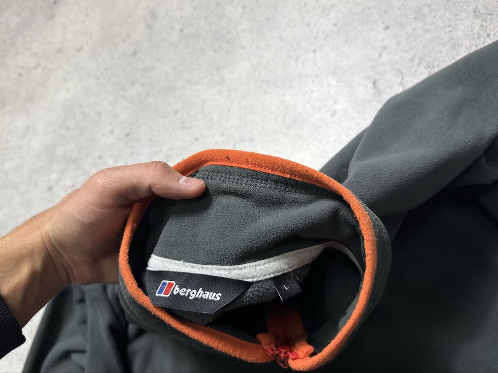 Мужская Флисовая Кофта Berghaus 1/4 Зип Оригинал Идеал L Размер