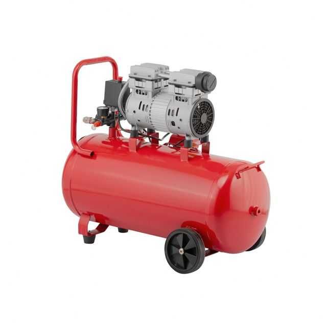 Компресор 50 л, 220 В, безмасляний, 2 циліндра. INTERTOOL PT-0025.
