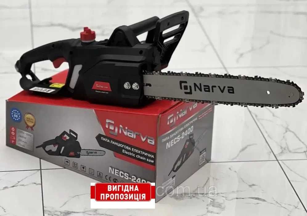 Электропила NARVA 2.4 квт./40 см./авт. подача масла/тормоз цепи/металл
