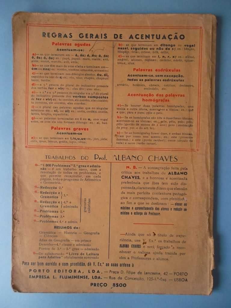 Livro Redacção e Gramática dos anos 1940, NOVO nunca usado