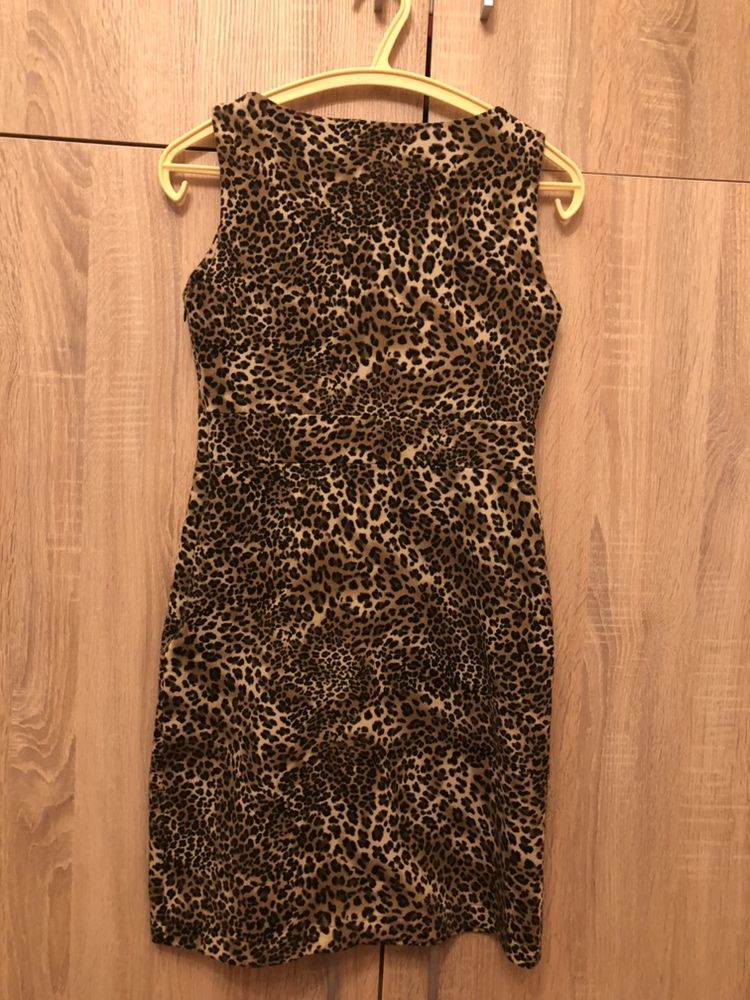 Zara платье, леопардовое