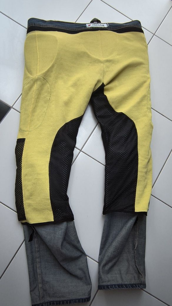 Spodnie motocyklowe FREESTAR, jeansowe, XXL, używane