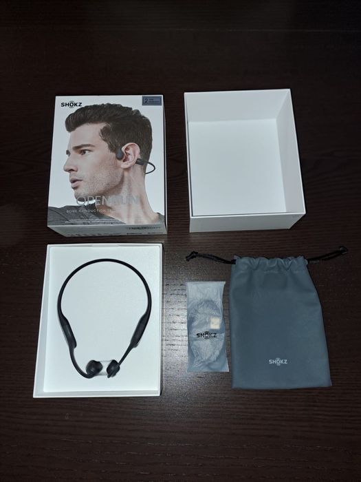 Auriculares OpenRun Shokz como novo