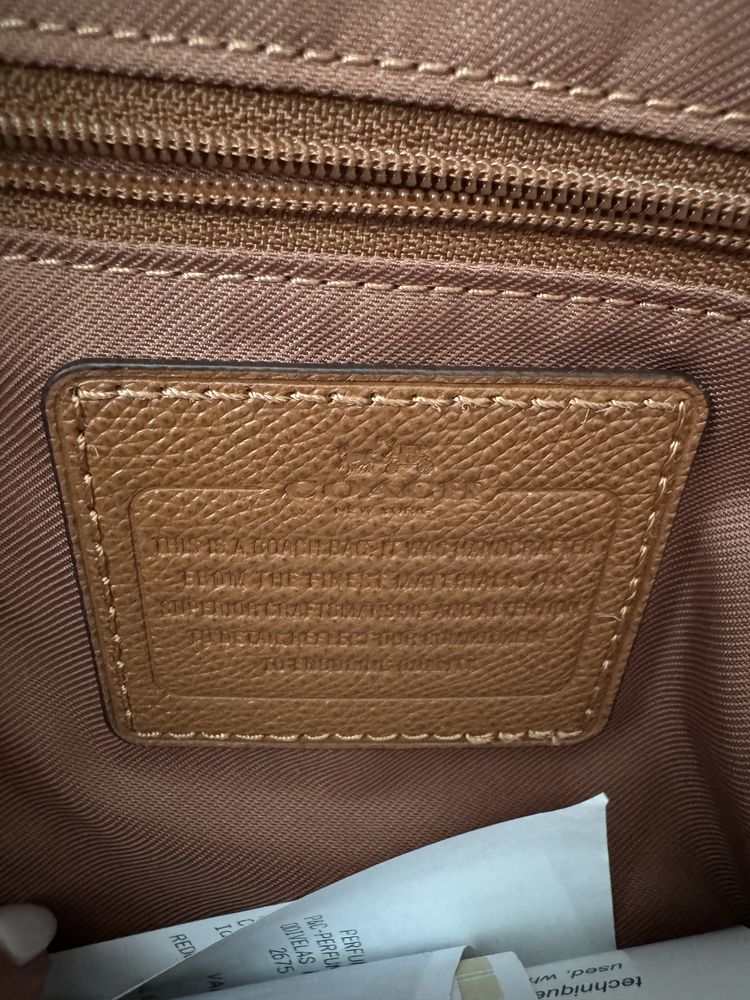 Mala Coach original em pele cor castanho/caramelo
