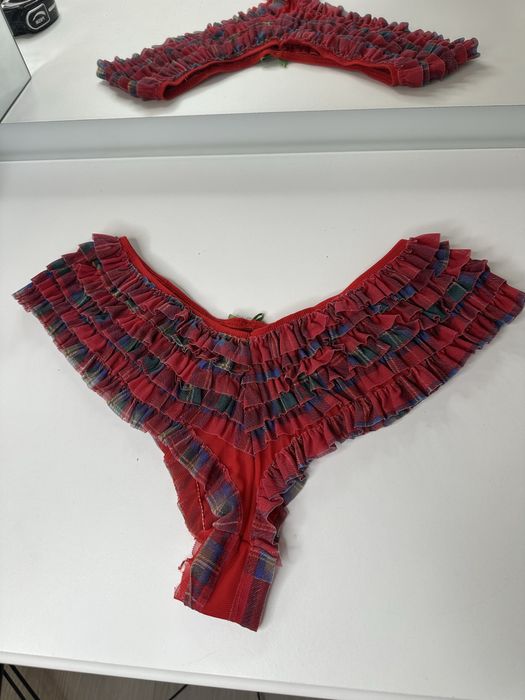 Majtki świąteczne święta L 40 czerwone jak spódniczka