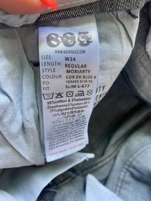 spodnie jeans 883 Police W34 L Moriarty Slim