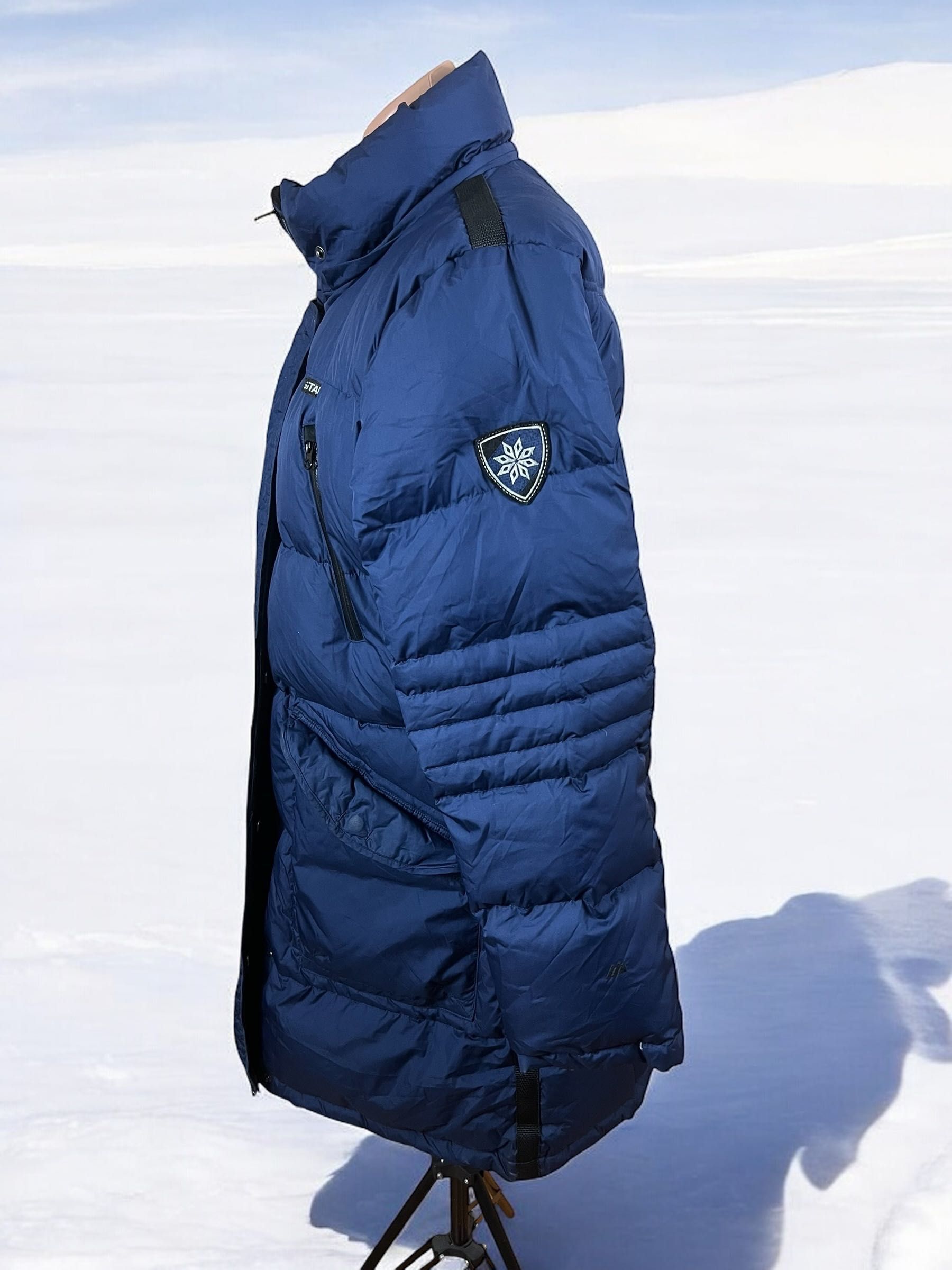 Skogstad roz. XXL damska granatowa parka puchowa