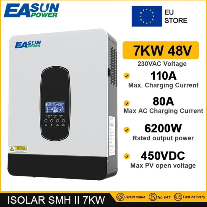 Гібридний інвертор eausun 7Kw