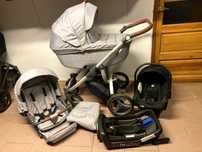 Wózek BEBETTO LUCA 2w1 / 3w1 / 4w1 baza Isofix Jasny Kolor