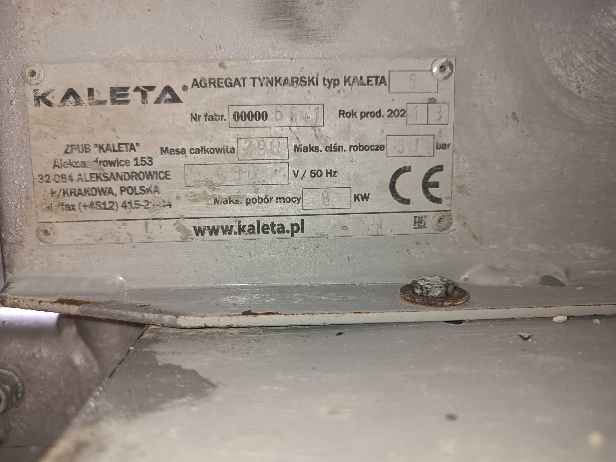 Agragat Tynkarski Maszyna do Tynków  Kaleta 5