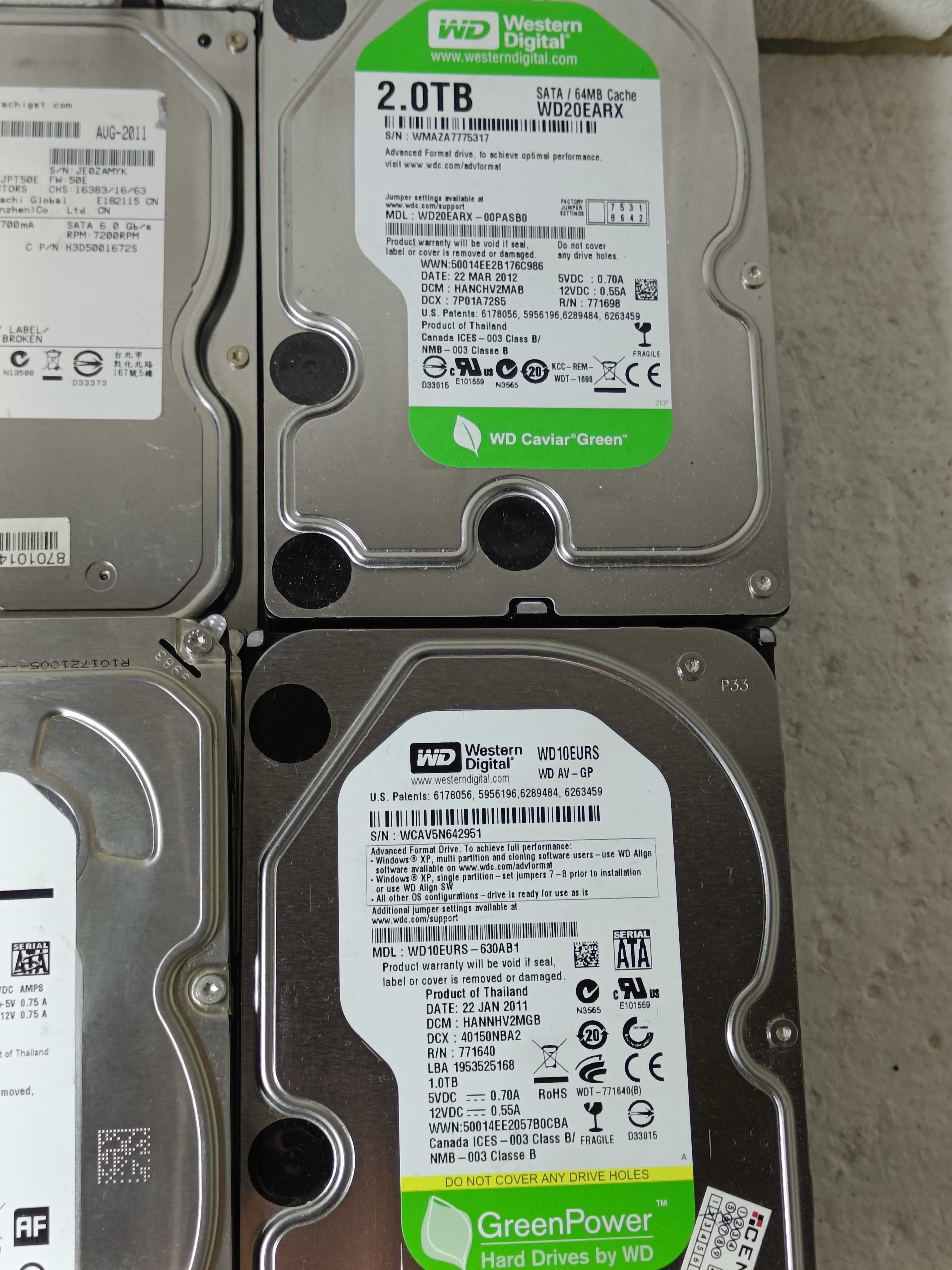 Хард диск HDD Seagate Western Digital WD 500GB 1TB 2TB 3TB 4TB 3.5 2.5