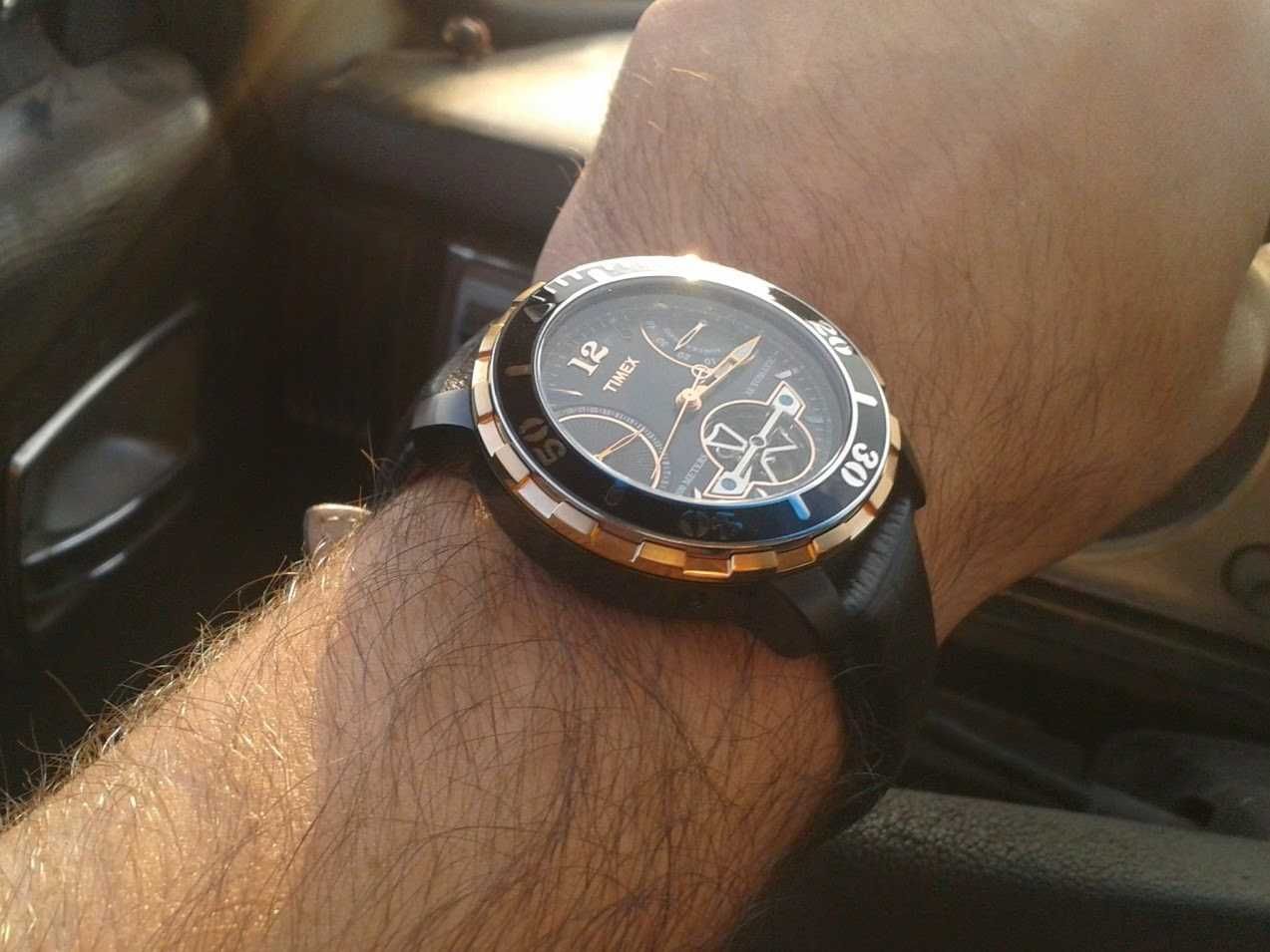 Мужские люксовые часы с позолотой Timex SL Automatics T2M931 "PREMIUM"