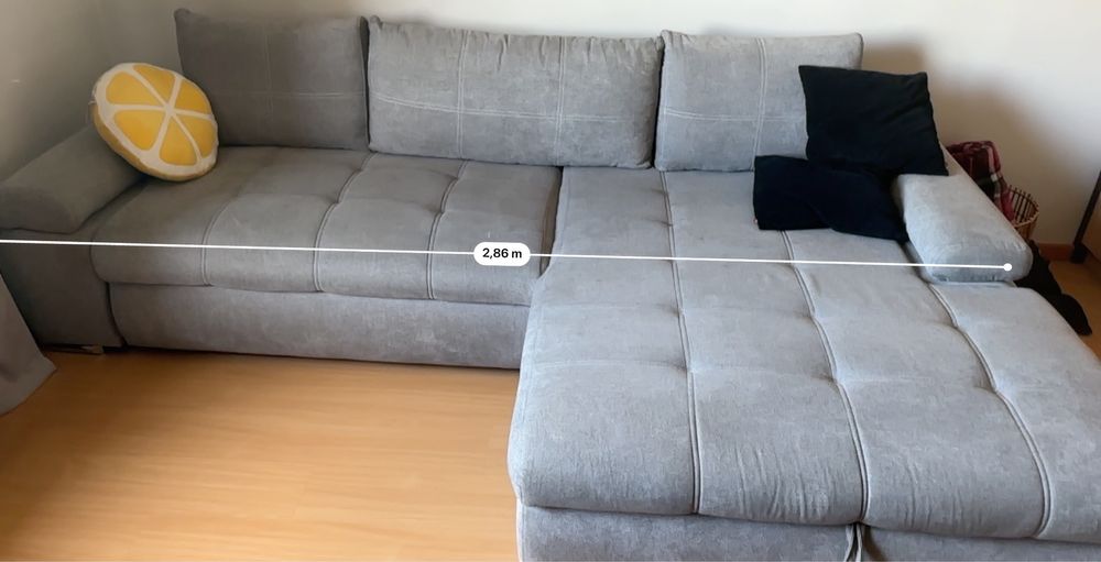 Duzy naroznik z funkcja wygodnego spania