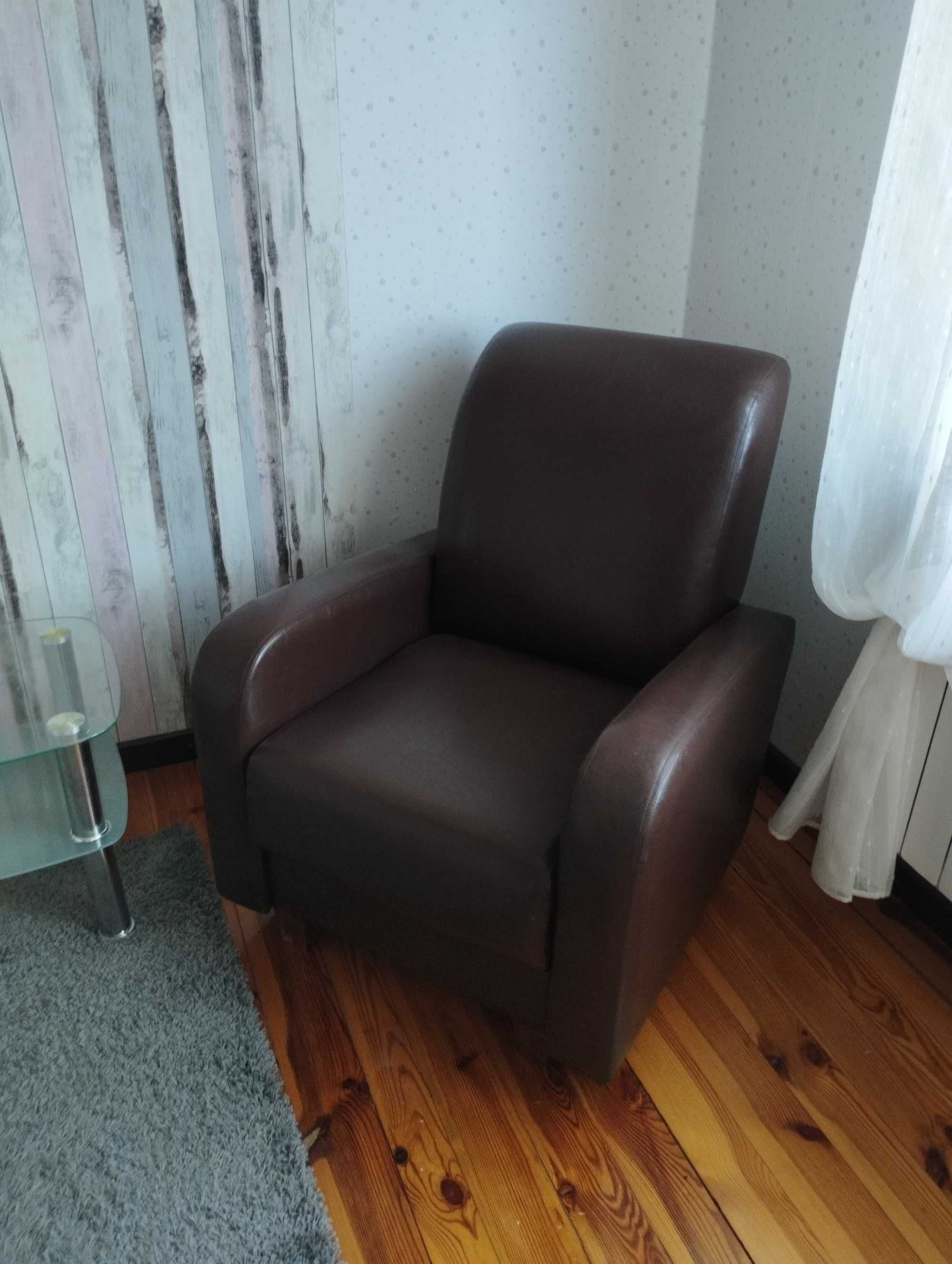 Wypoczynek eko skóra wersalka plus 2 fotele