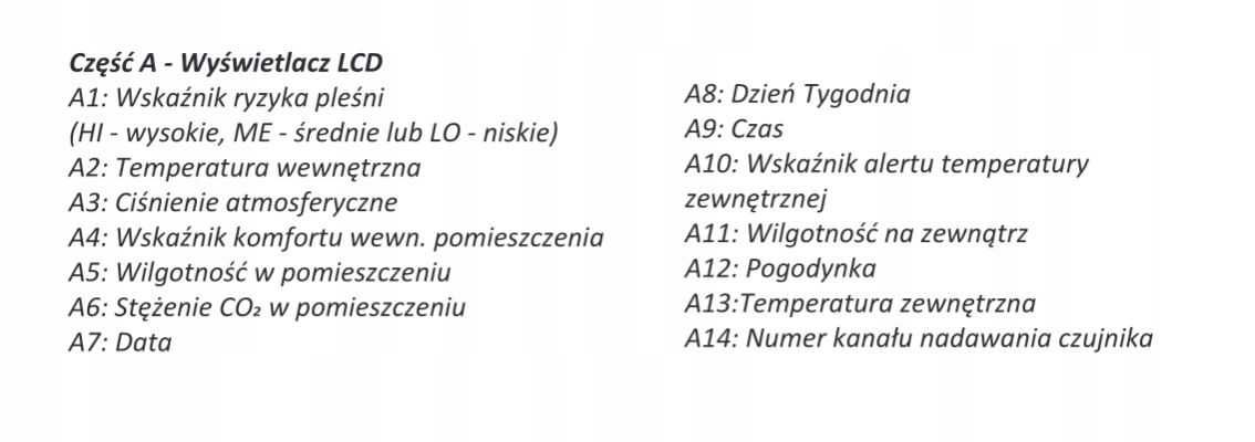 Stacja pogodowa SP105 Meteo - zegar DCF, pomiar CO2, czujka