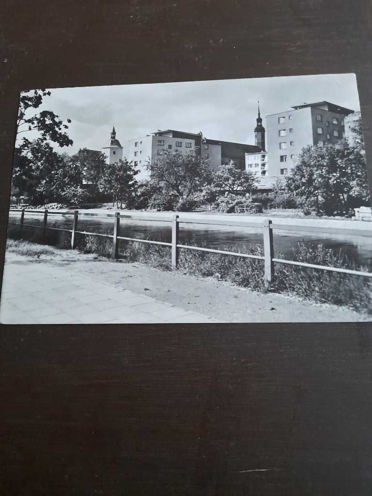 Pocztowka czarno-biala. Slupsk.