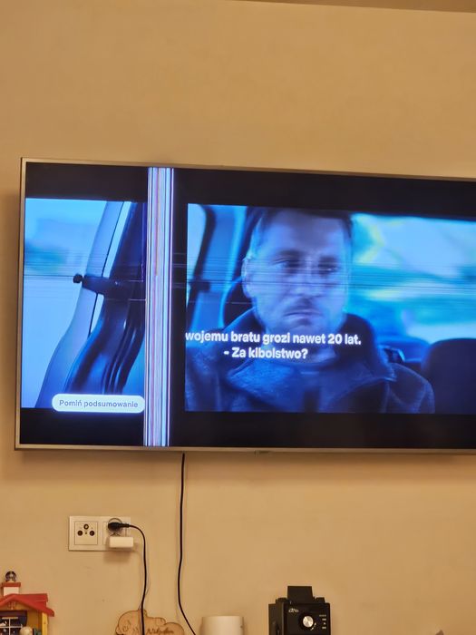 Telewizor samsung  qled 55 cali uszkodzony