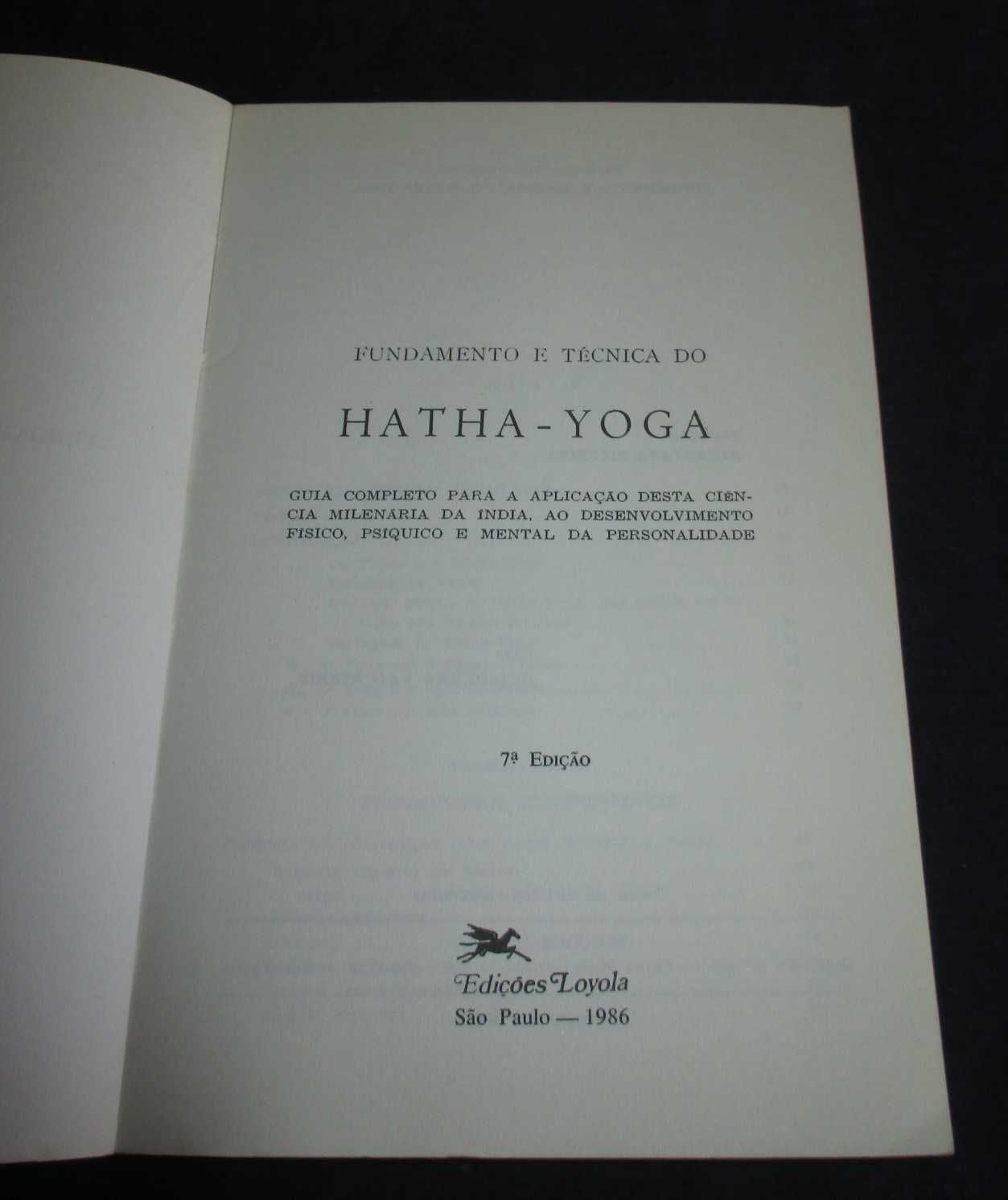 Livro Fundamento e Técnica do Hatha Yoga