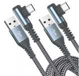 kabel usb do usb c avibrex 3.1a  3 m niebieski 90 stopni