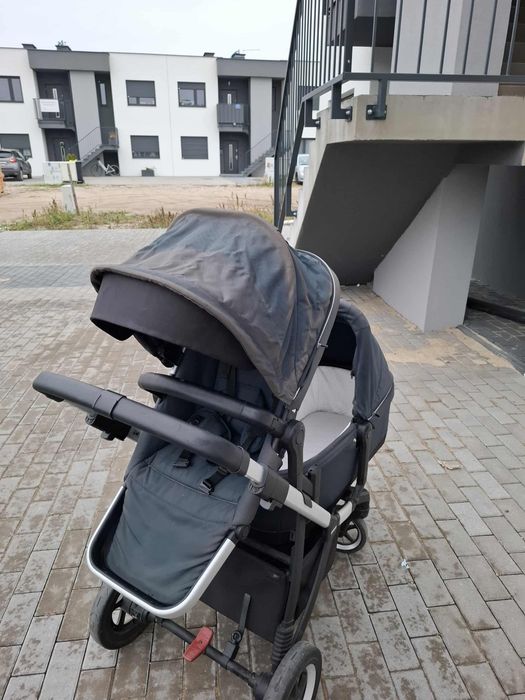 Wózek podwójny thule sleek 2w1 rok po roku