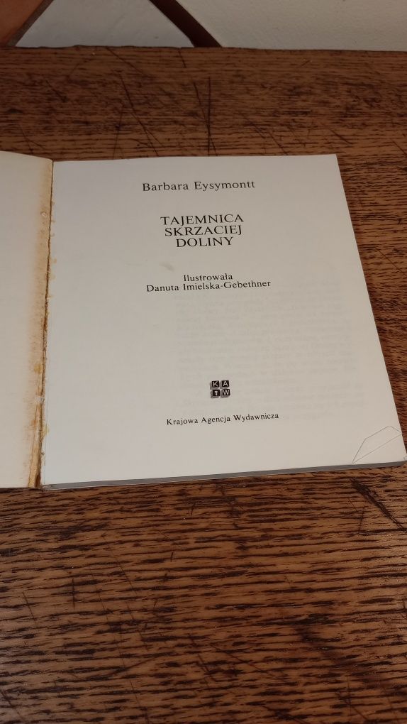 Tajemnica Skrzaciej Doliny. Barbara Eysymontt
