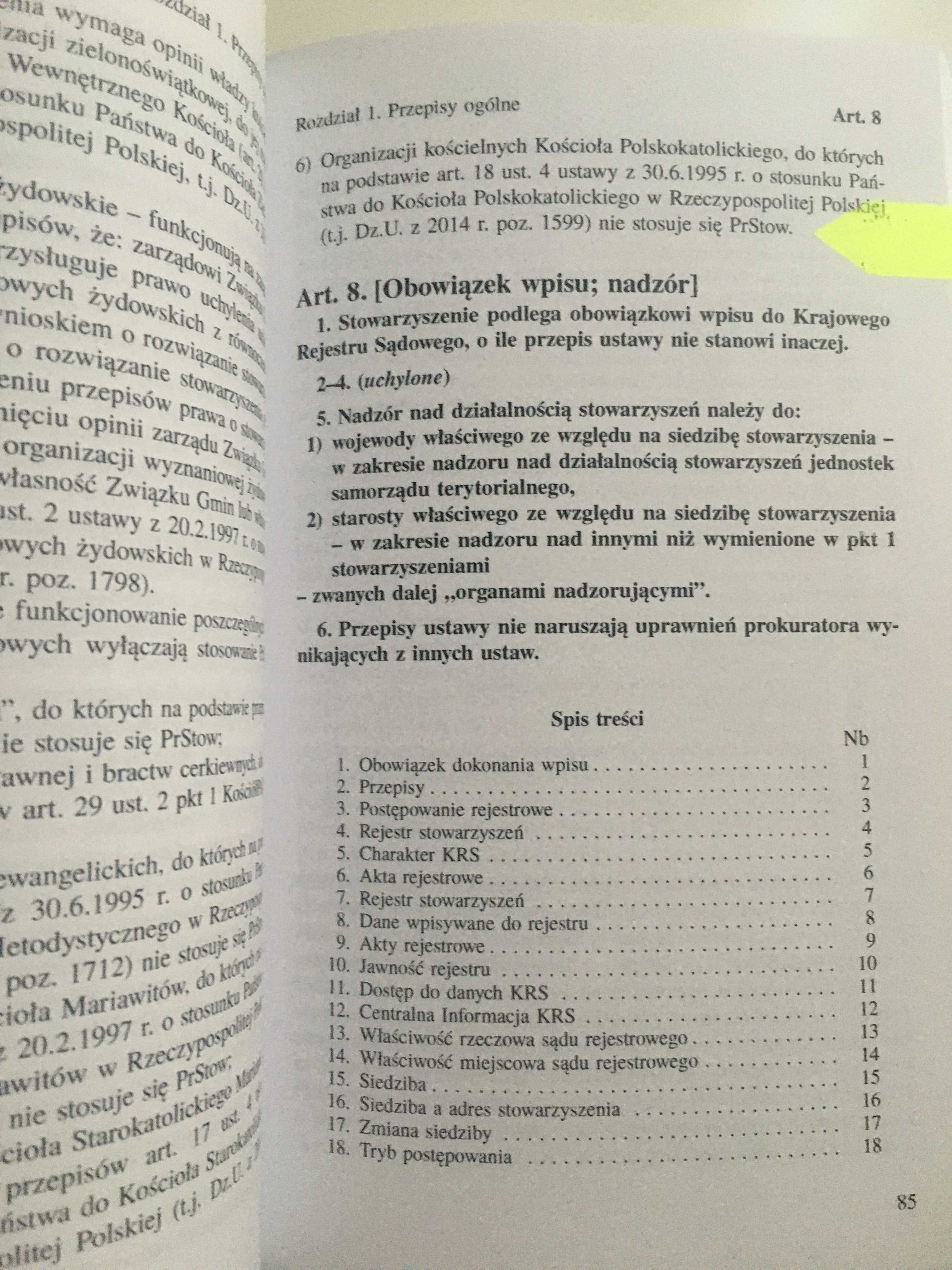 Prawo o stowarzyszeniach. Komentarz. E. Hadrowicz