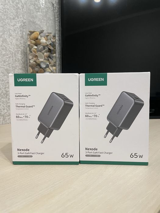 Зарядное UGREEN 65W NEXODE GaN Fast Charger Блок Питания