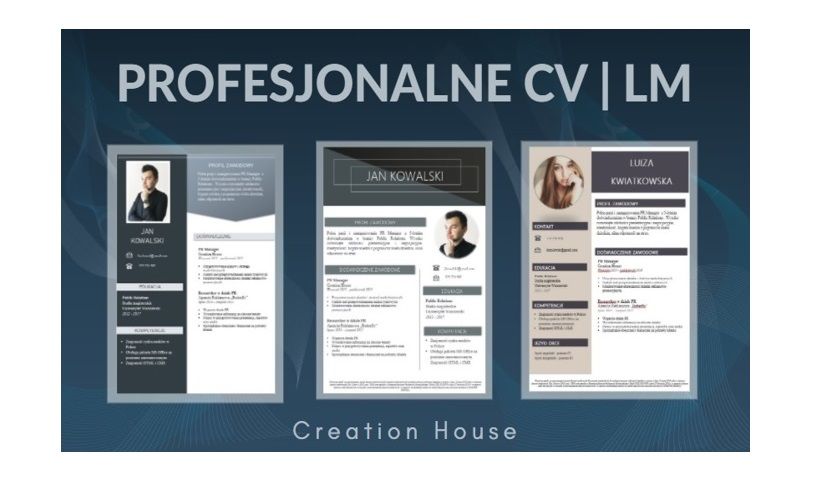 Pisanie CV i listów motywacyjnych | CV + LM | Linkedin |