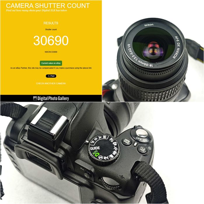 Дзеркальний фотоапарат Nikon D3000 KIT 18-55мм 8Gb [CCD матриця]