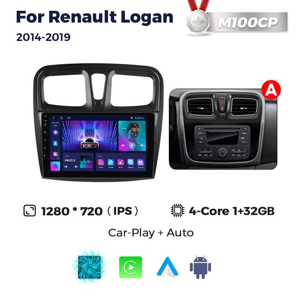 Штатна магнітола Renault Logan Рено Логан GPS навігація android