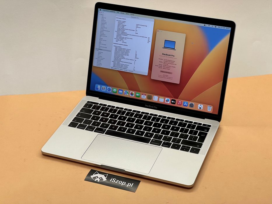 Macbook Pro 13 Silver 256GB SSD 16GB RAM A1708 FV23
