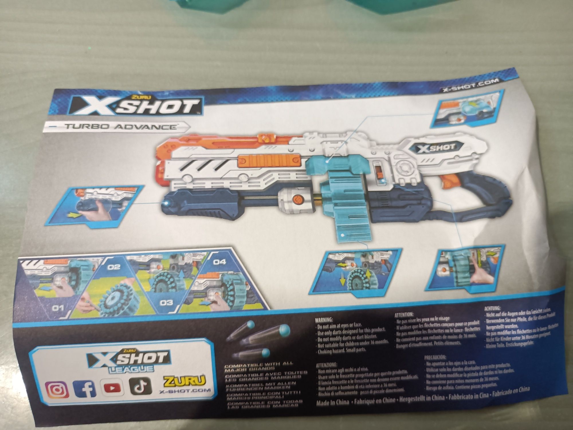 X-Shot Excel Turbo Advance 40 pistolet wyrzutnia karabin