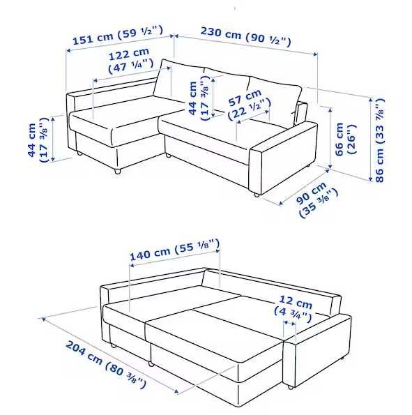 Sofá-cama de canto com arrumação, cinza escuro, FRIHETEN IKEA