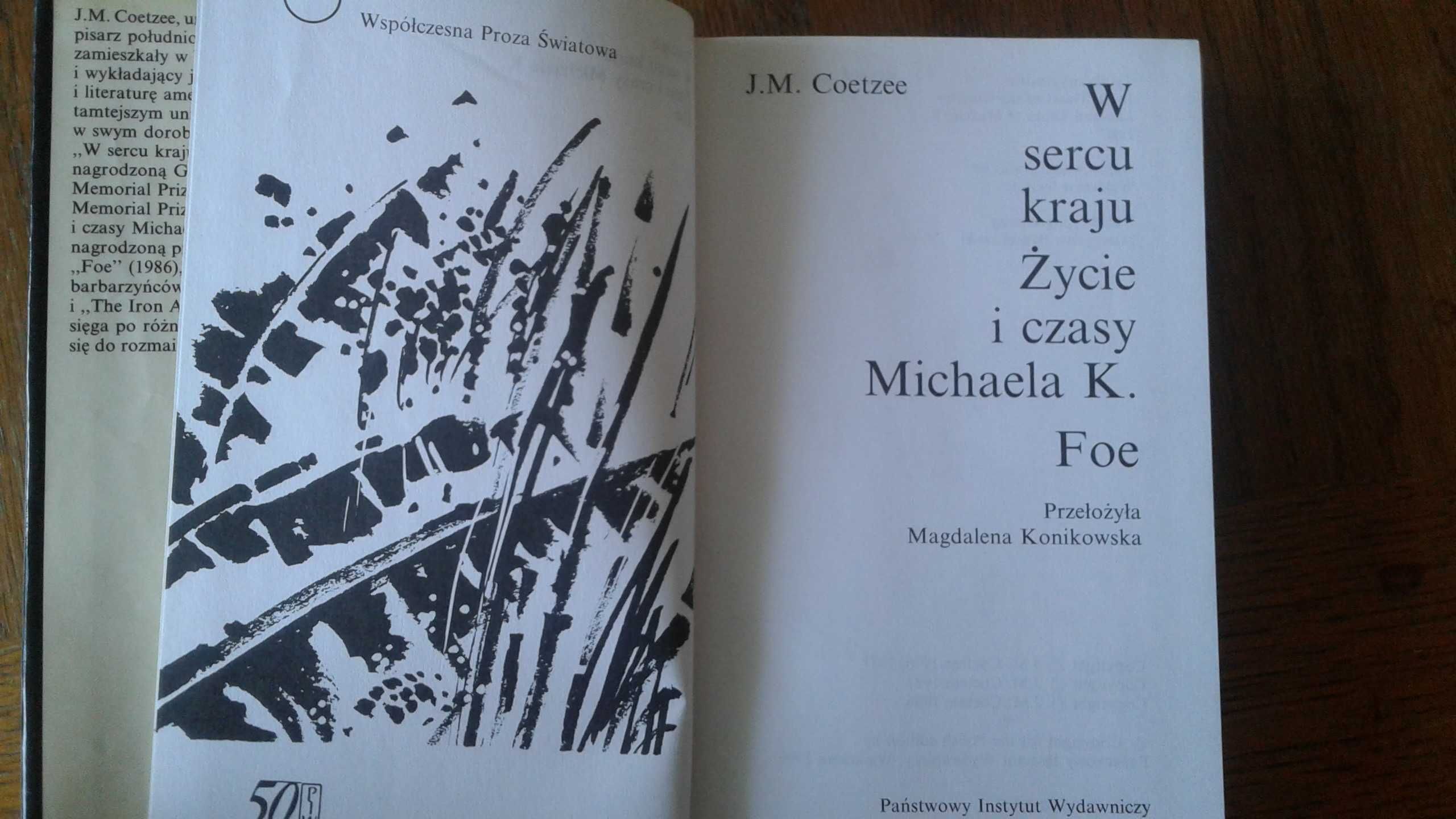 Książka W sercu kraju J.M.Coetzee