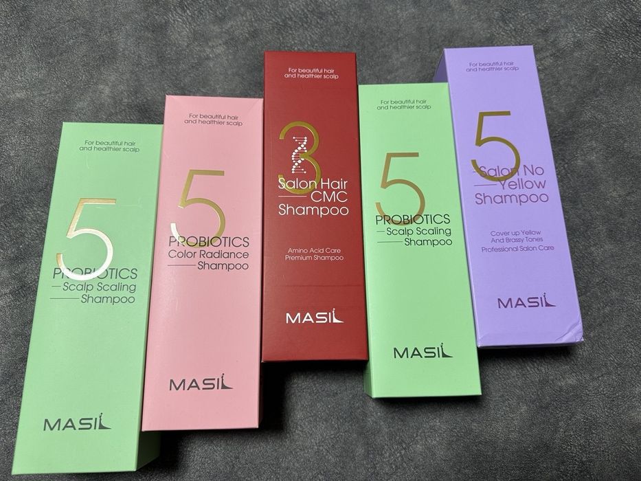 Шампунь Masil 5 probiotics scalp scaling, Salon no yellow 500 мл