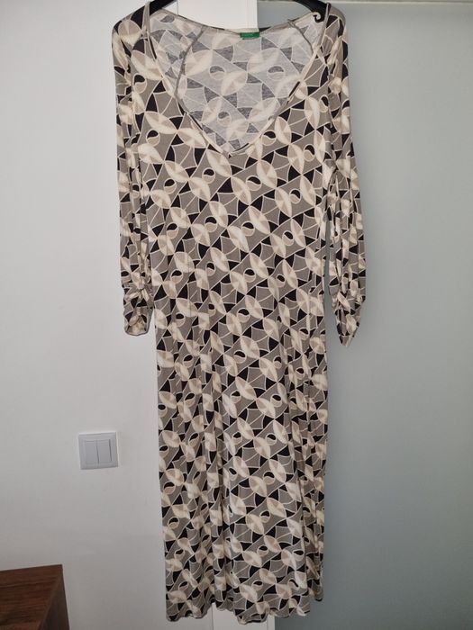 Vestido Benetom estampado