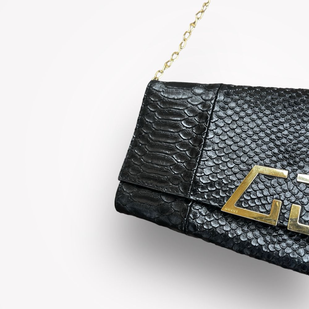 Жіноча сумка Gucci G night python clutch bag оригінал