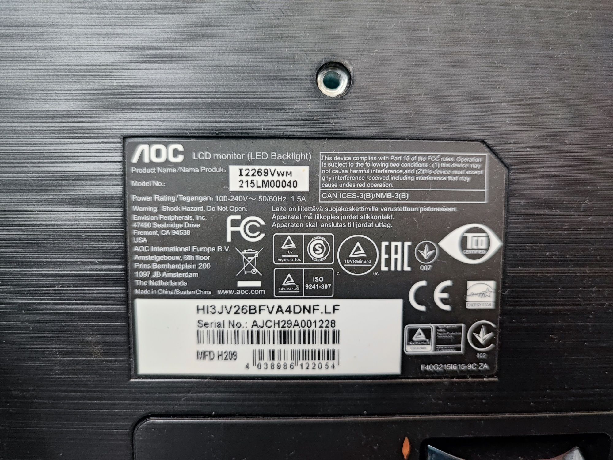 Monitor AOC I2269VWM