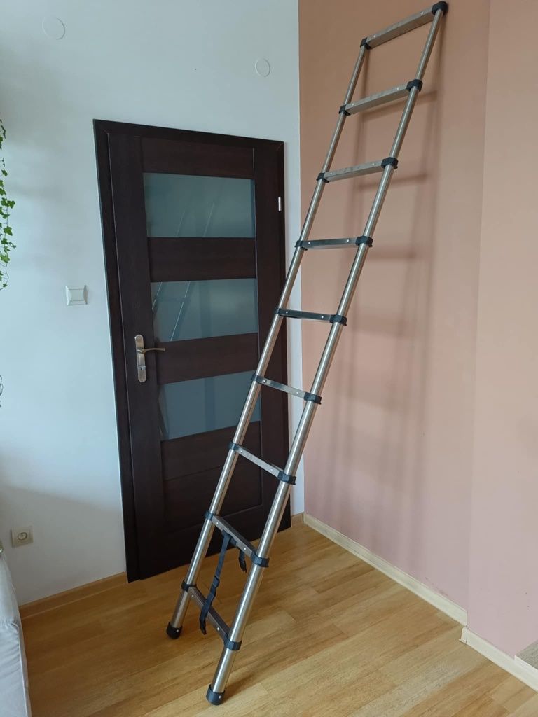Drabina aluminiowa Teleskopowa 2,60m NOWA lekka Rozkładana