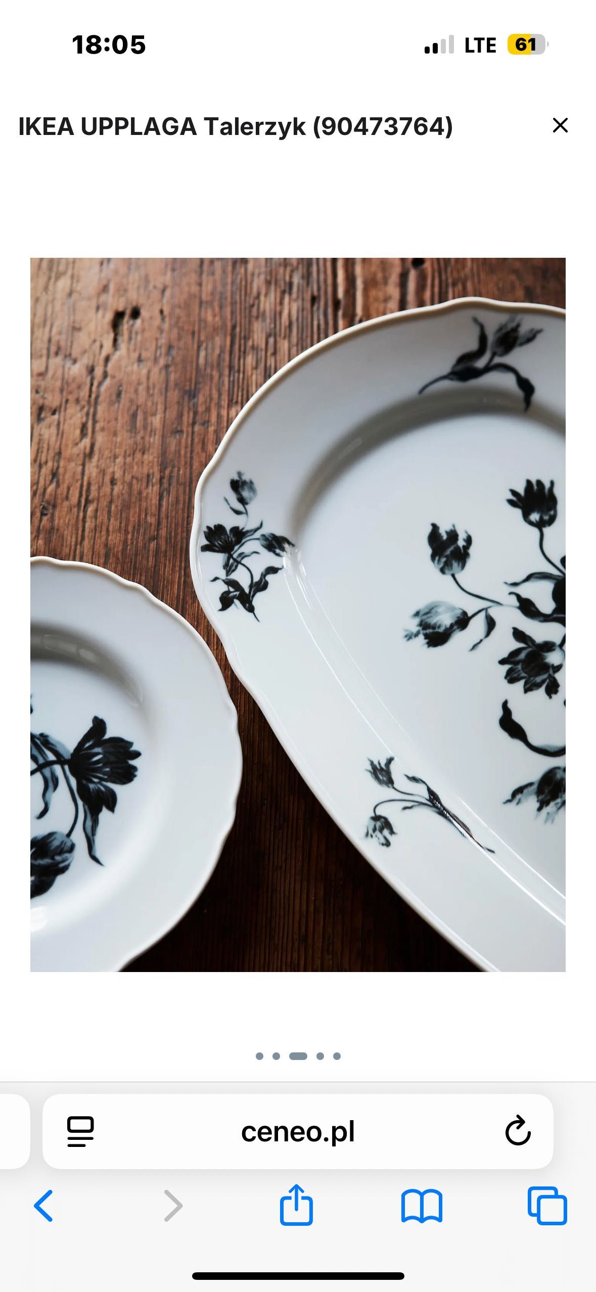 Upplaga Ikea półmisek w kwiaty