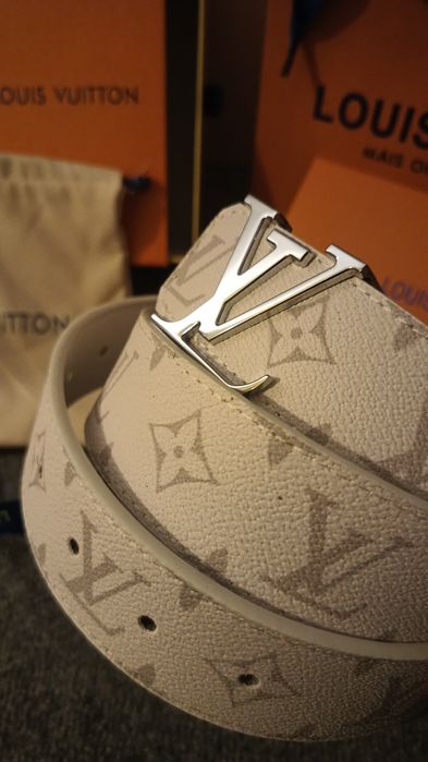Pasek Louis Vuitton Biały, Oryginalny z potwierdzeniem zakupu!