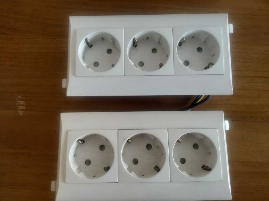 Tomada Tripla Schuko C\ Obturador Módulos Quadro 45 – Efapel