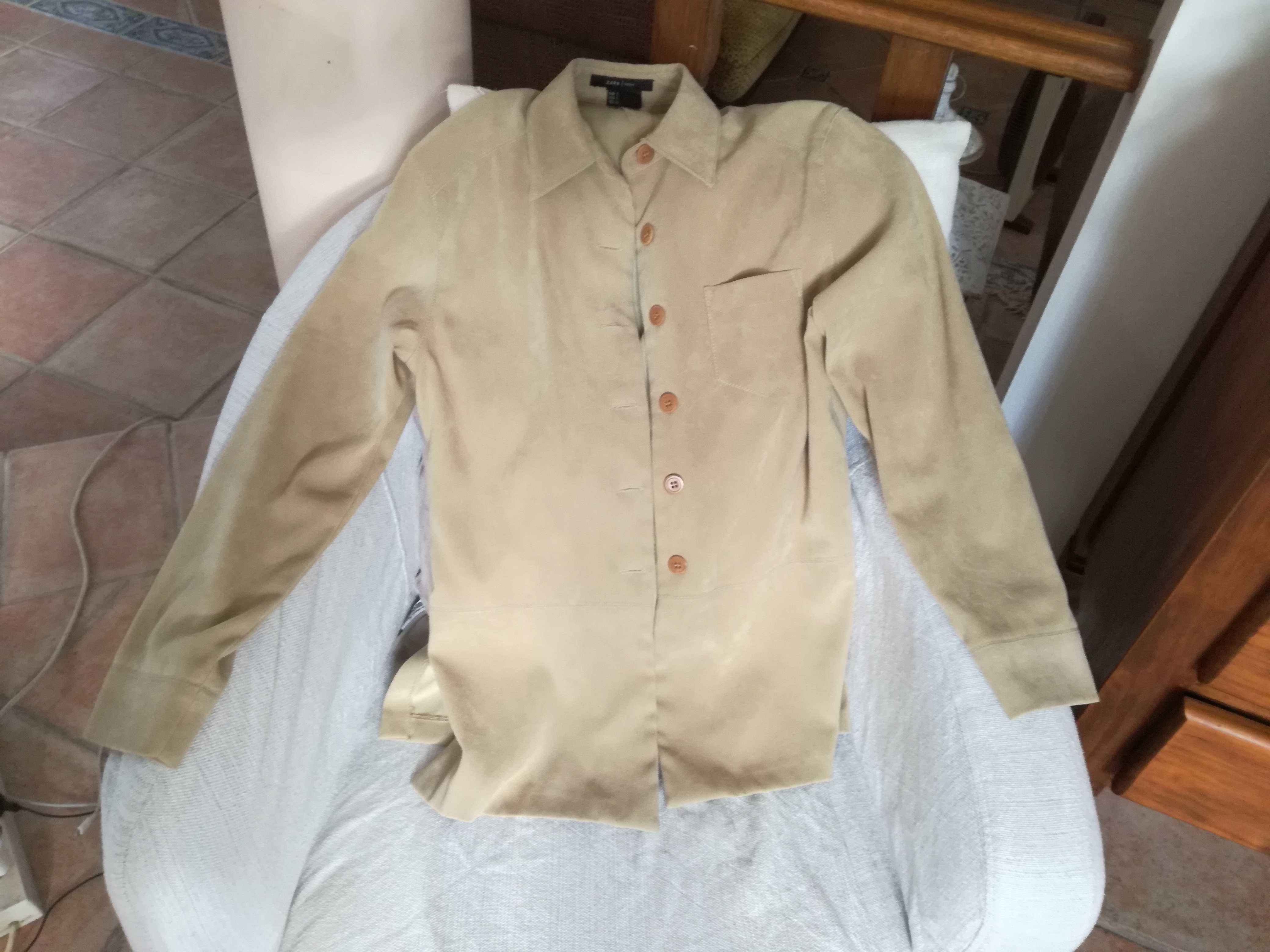 Casaco camisa camurça Zara
